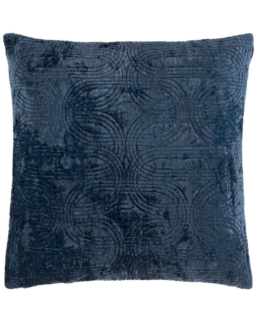 Surya Velvet Pillow In Blue