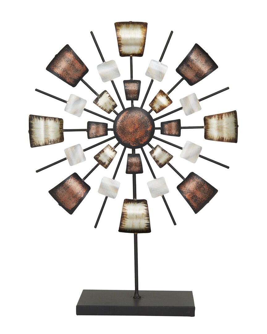 Peyton Lane Contemporary Starburst  Metal Sculpture In Multi