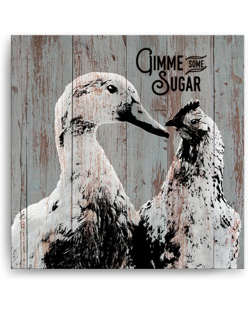 Ready2hangart Sweet Duck & Hen Wrapped Canvas Wall Art By Olivia Rose