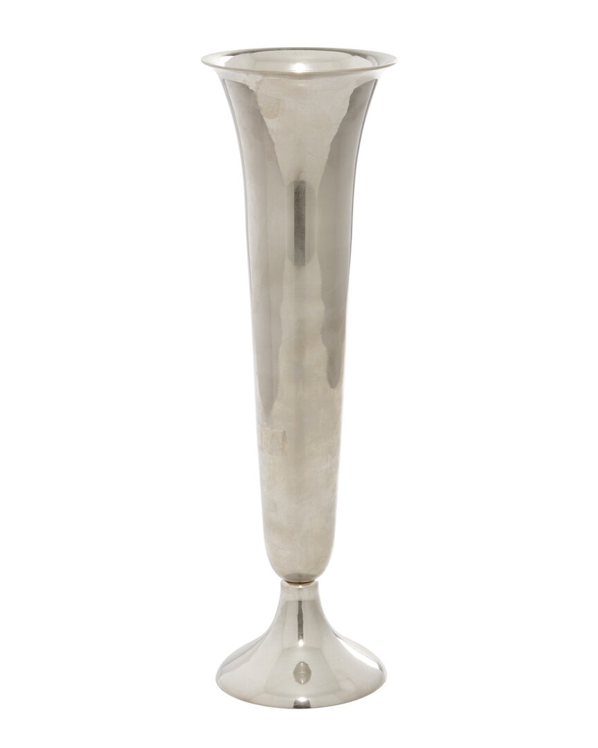 The Novogratz Silver Aluminum Fluted Vase