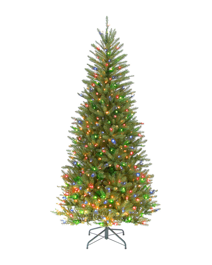National Tree Company 6.5ft Dunhill Fir Slim Tree With 500 Multicolor Lights