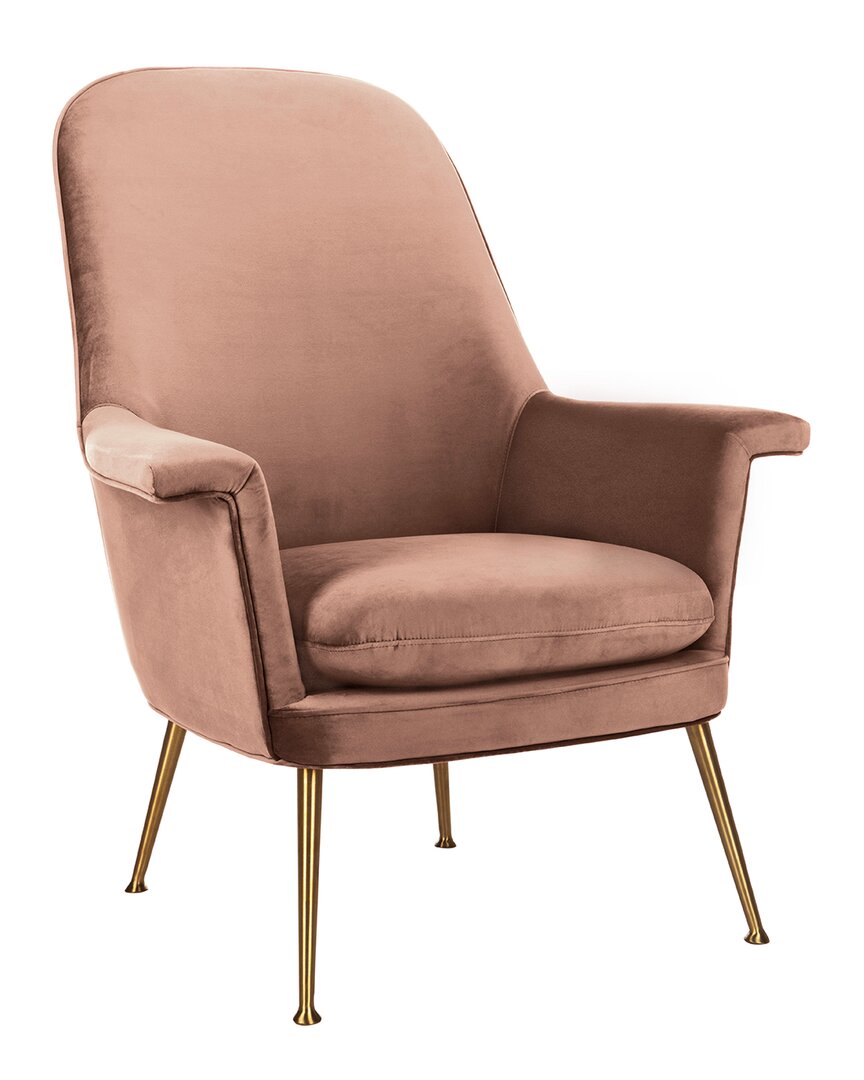 Safavieh Aimee Velvet Arm Chair In Pink