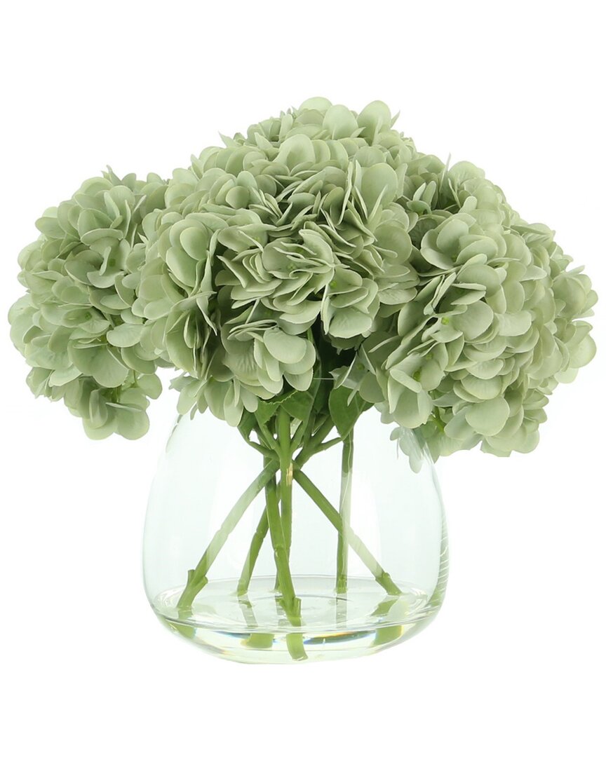 Creative Displays Seafoam Hydrangea In Acrylic Water