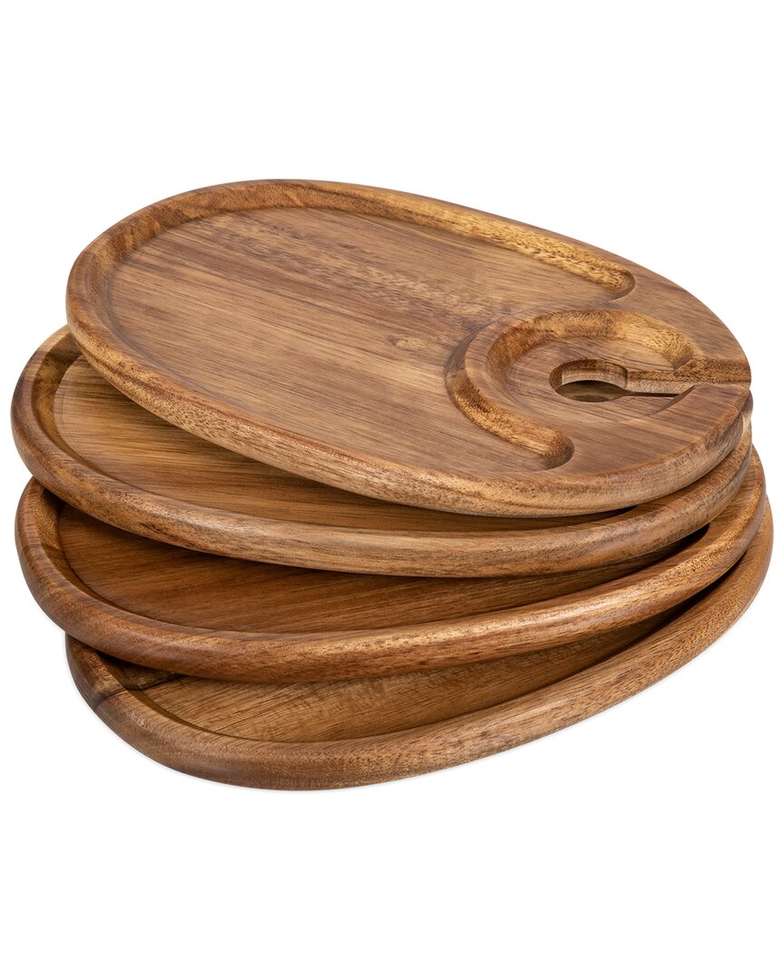 Toscana Set Of 4 Wine Appetizer Plates