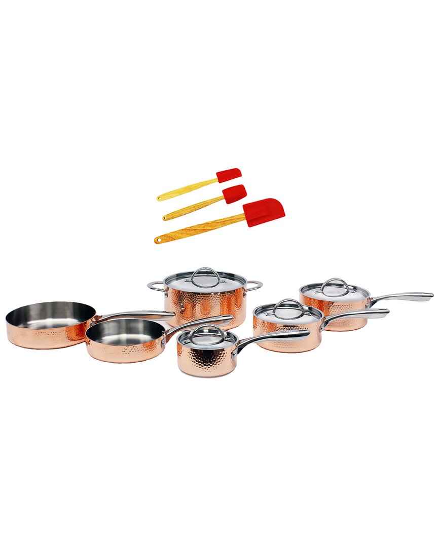 Shop Berghoff Copper Tri-ply Hammered 13pc Cookware Set