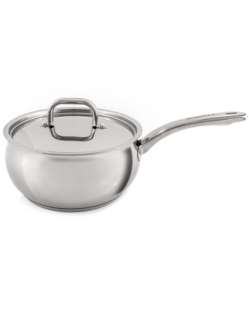 Shop Berghoff Belly Shape Stainless Steel 3.2qt Sauce Pan With Lid In Silver