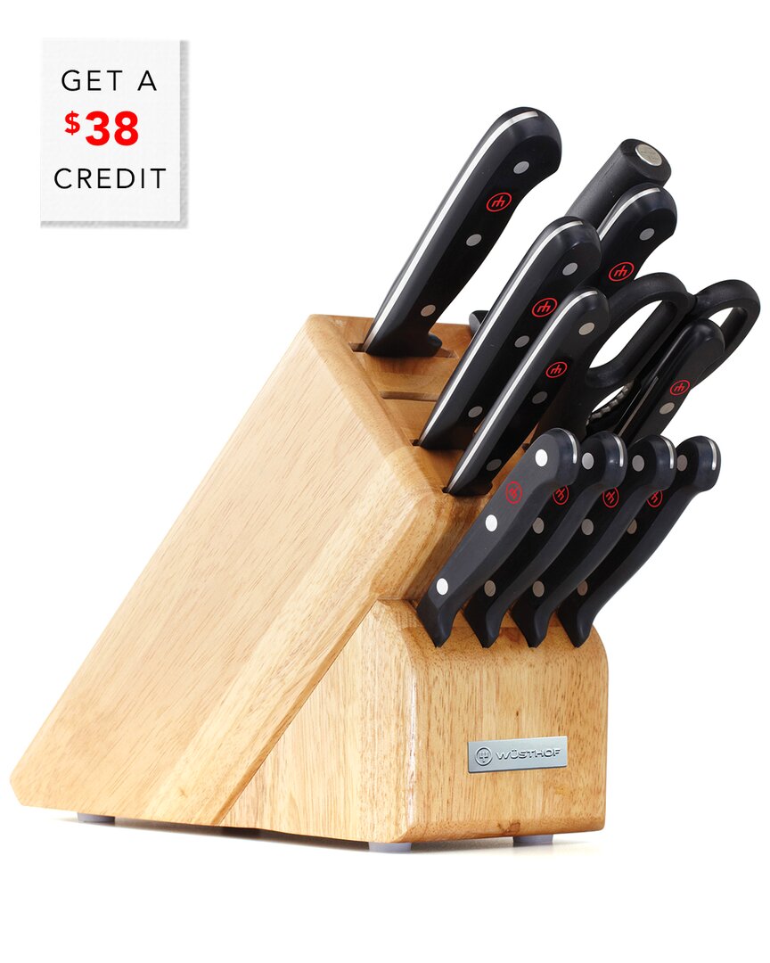 Wusthof Gourmet 12pc Knife Block Set In Brown