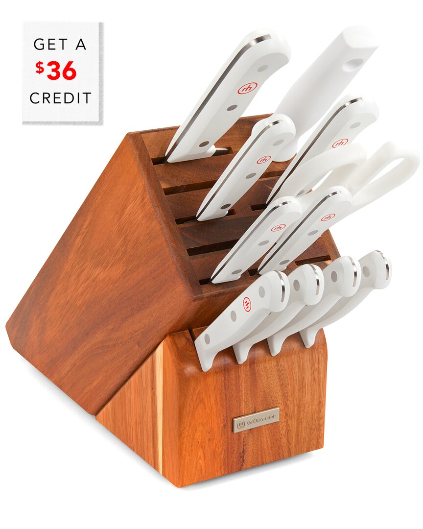 Wusthof Gourmet 12pc White Knife Block Set In Multi