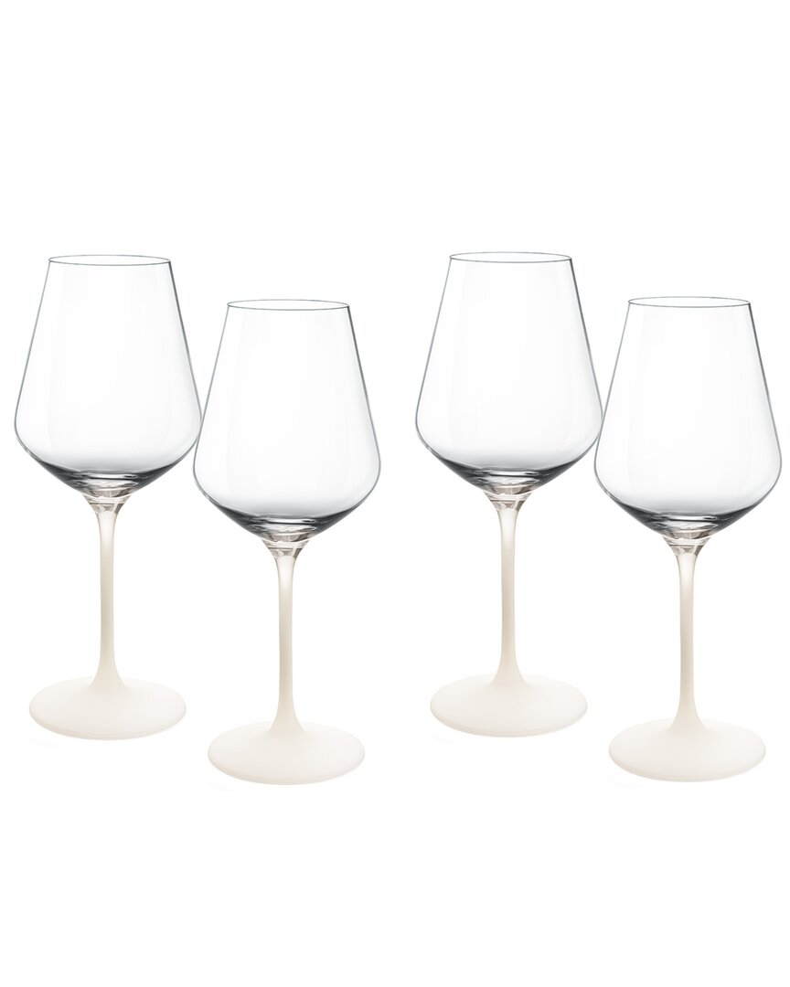 Villeroy & Boch Set Of 4 Manufacture Rock Blanc Red Wine Glasses In Transparent