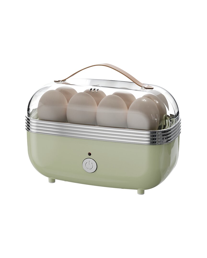 Quickbite 8-egg Countertop Egg Cooker In Green