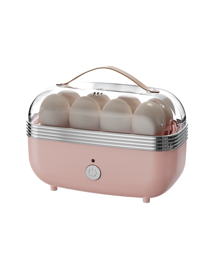Quickbite 8-egg Countertop Egg Cooker In Pink