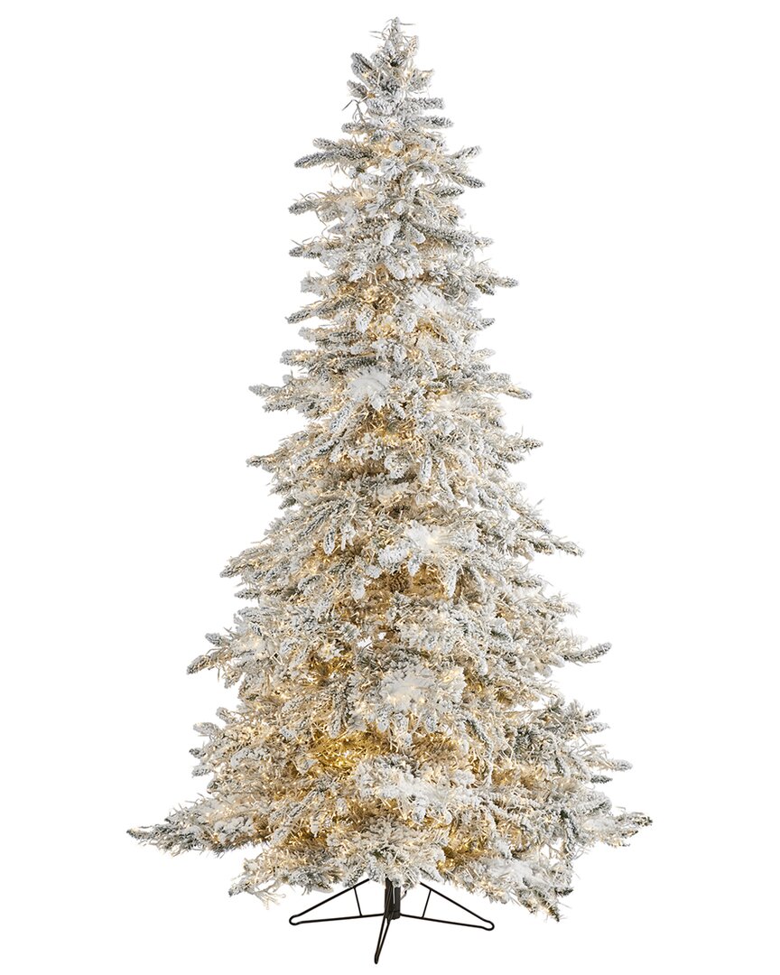 Nearly Natural 7.5ft. Flocked Grand Northern Rocky Fir Artificial Christmas Tree In Green