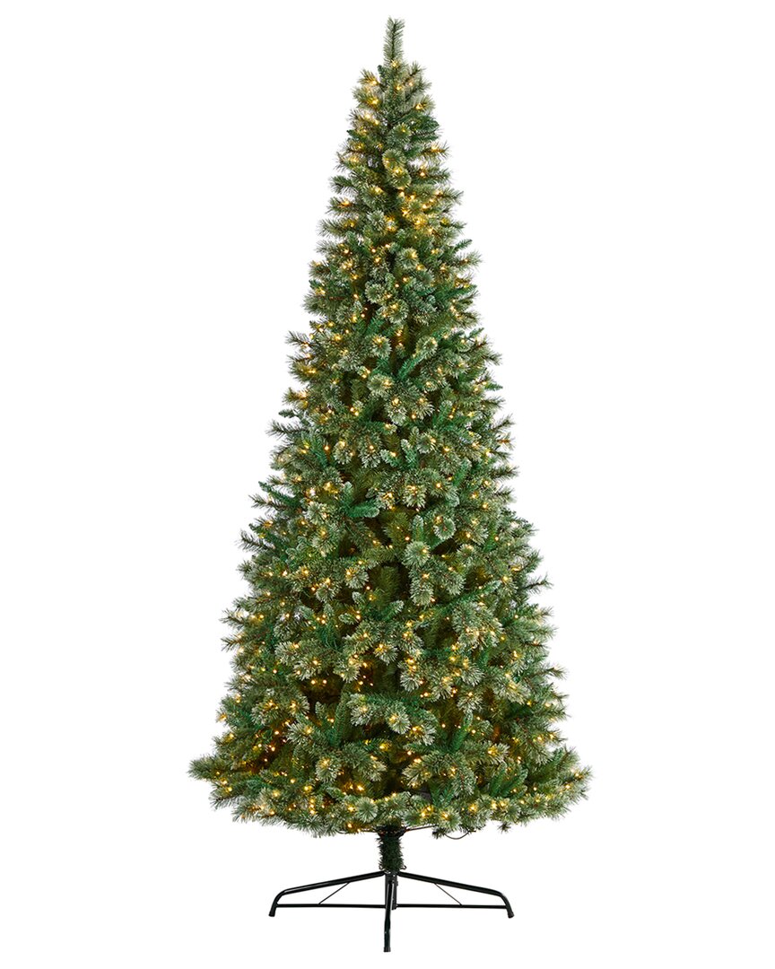 Nearly Natural 10ft. Wisconsin Slim Snow Tip Pine Artificial Christmas Tree In Green