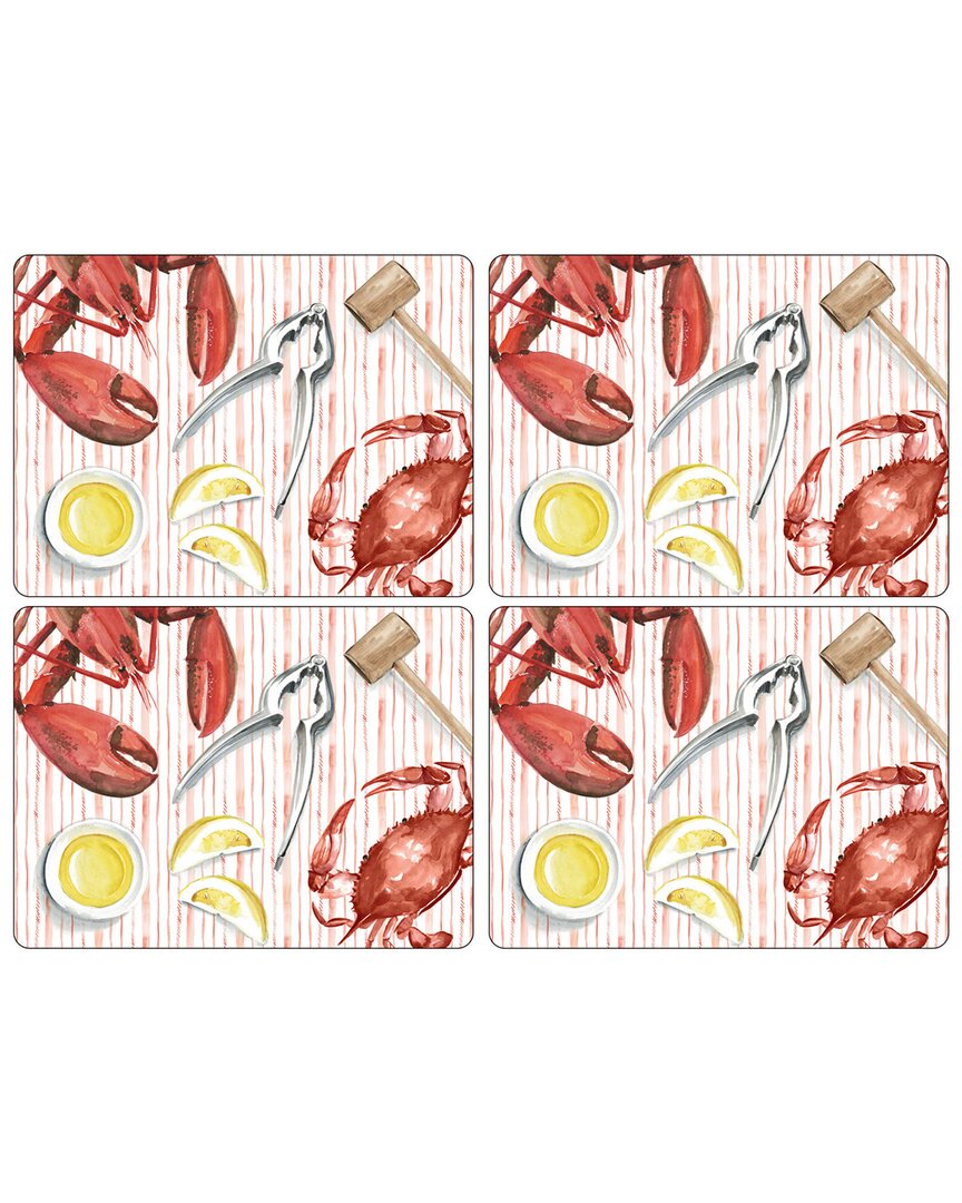 Pimpernel Summer Feast Set Of 4 Placemats In Multi