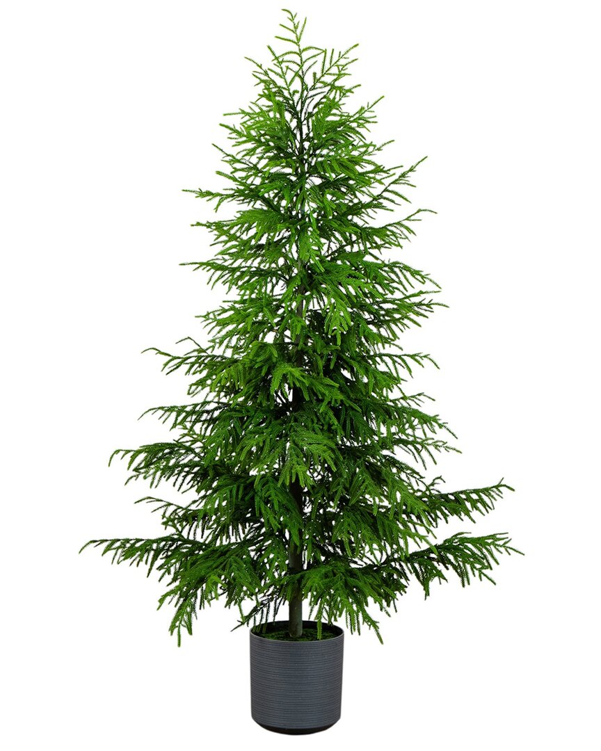 Nearly Natural 7ft. Artificial Real Touch Norfolk Island Pine Christmas Tree In Green