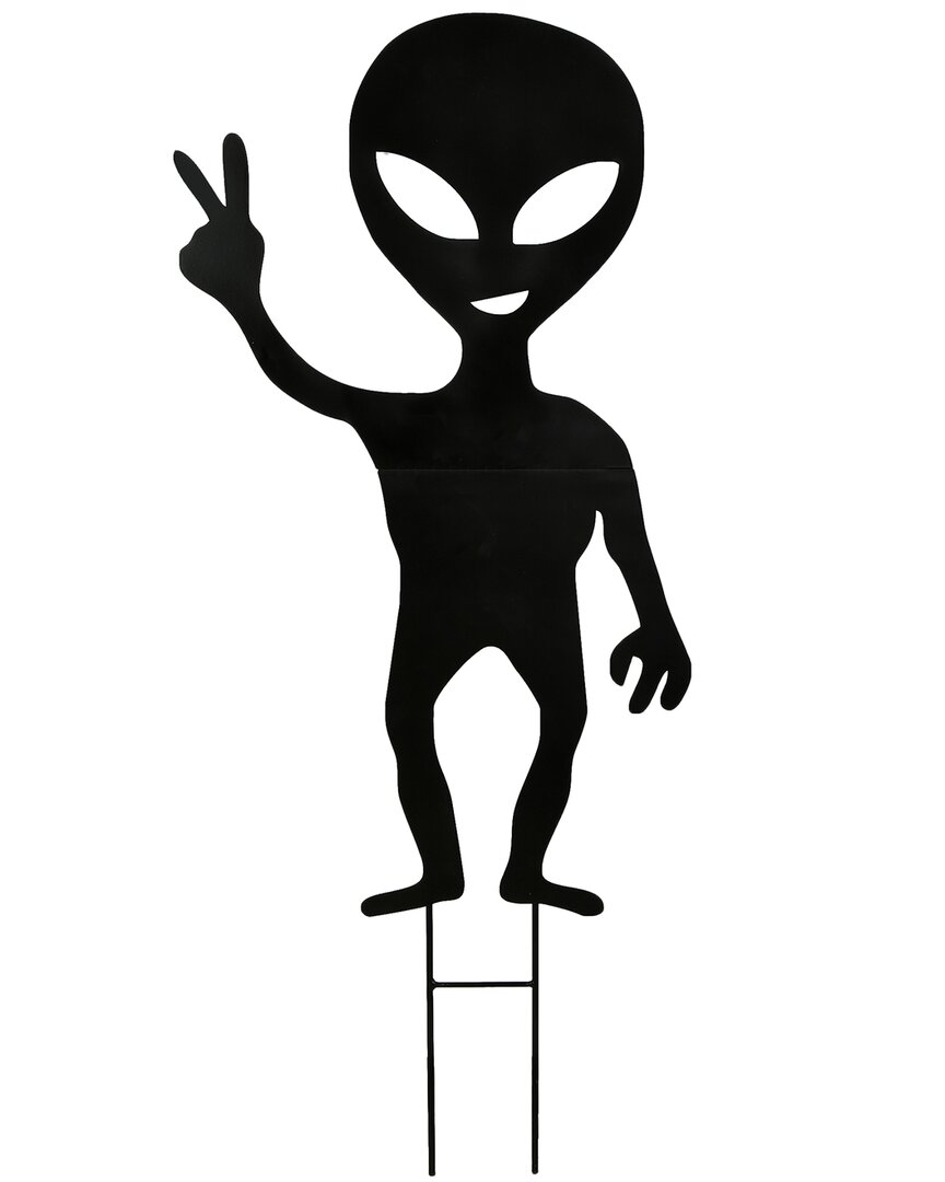 National Tree Company 38 Halloween Alien Garden Stake In Black