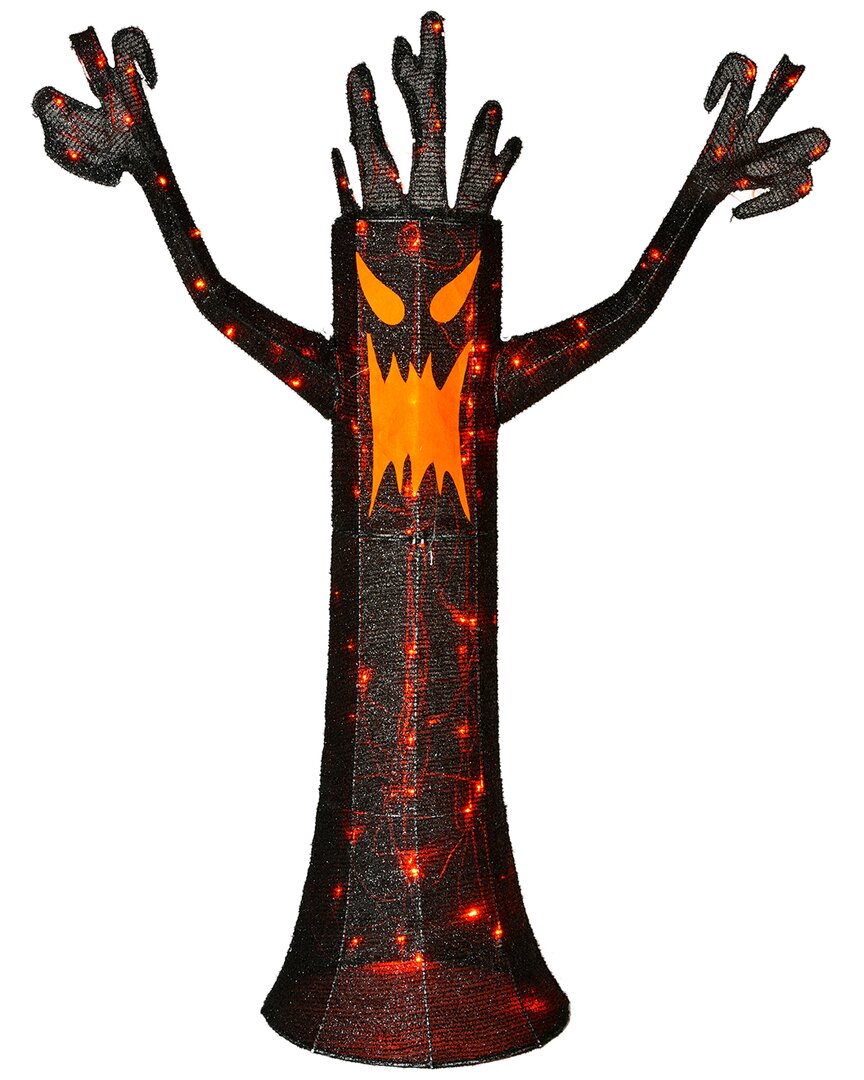 National Tree Company 48" Pre-lit Scary Halloween Tree In Black