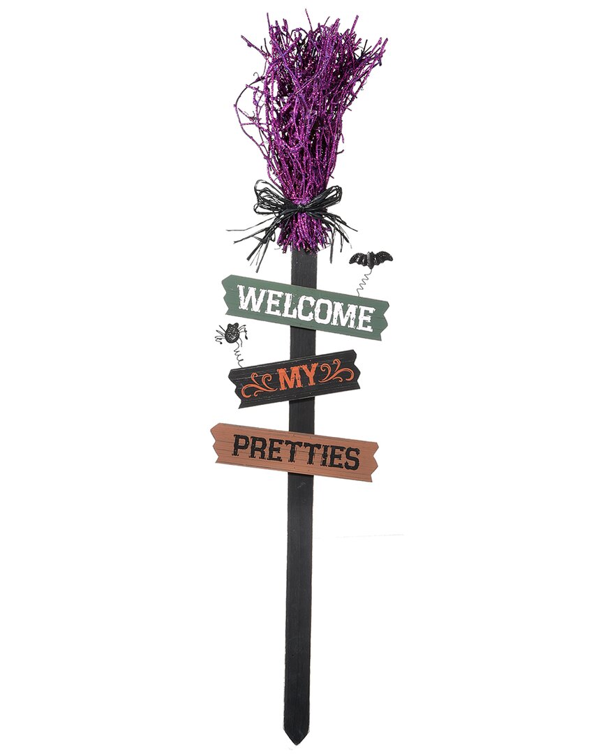 National Tree Company 33 Witchs Broom Garden Stake In Purple