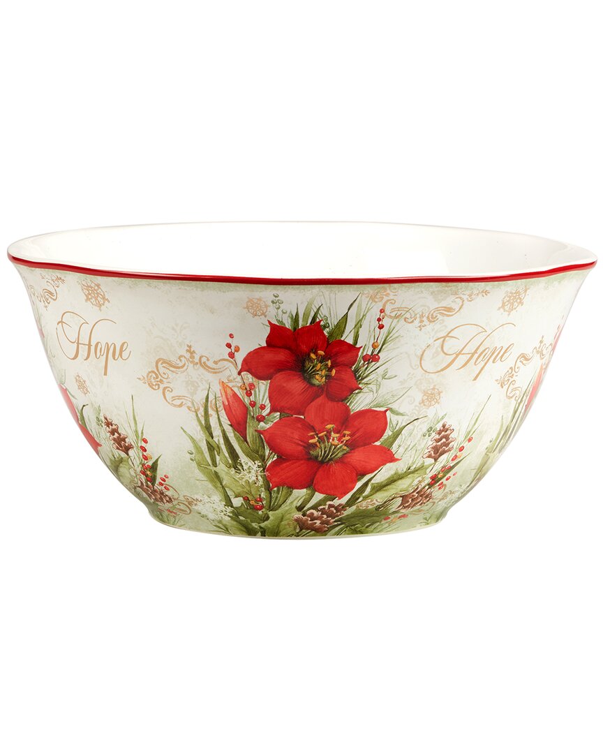 Certified International Winter's Medley Deep Bowl In Multi