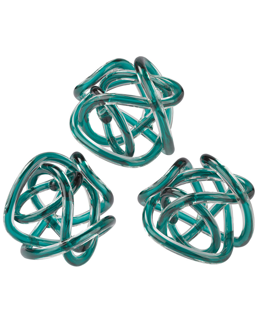 Artistic Home & Lighting Set Of 3 Glass Knots