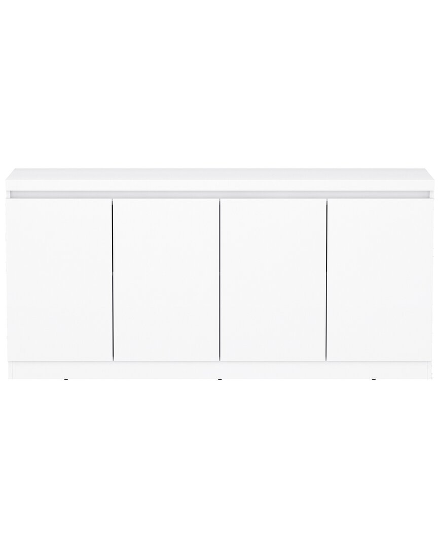 Manhattan Comfort Griffin Modern 62in Sideboard (6-shelf) In White