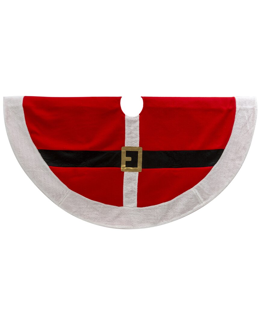 Gerson International 48-in H Santa Tree Skirt In Red