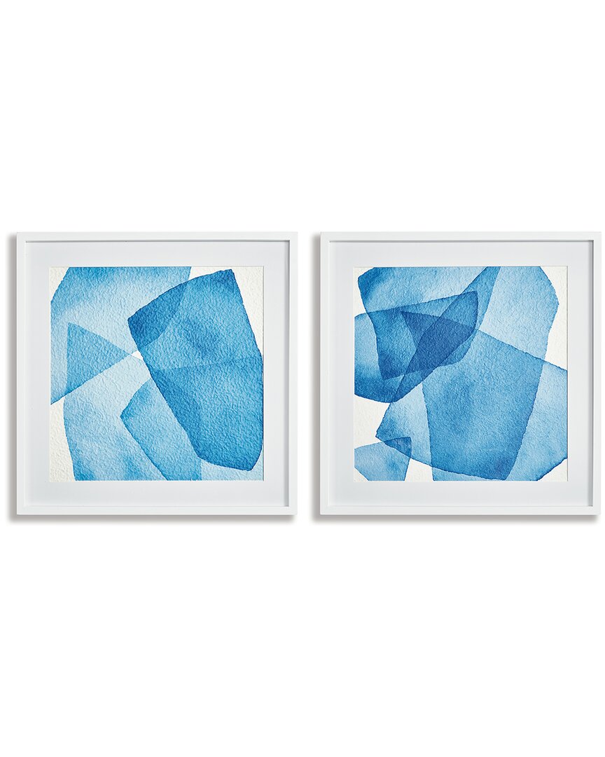 Napa Home & Garden Abstract Watercolor Prints, Set Of 2 In Blue