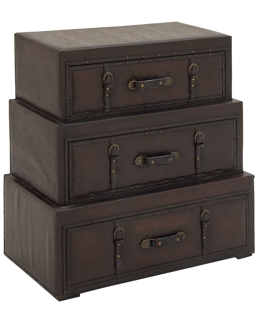 Peyton Lane Traditional Wood Chest In Brown