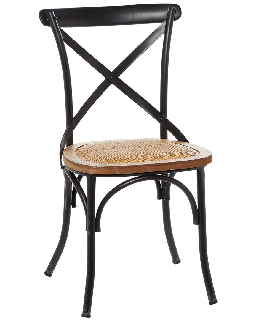Peyton Lane Farmhouse Solid Black Metal Dining Chair