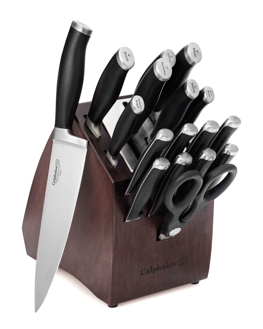 Calphalon Contemporary Sharpin 18pc Knife Block Set In Black