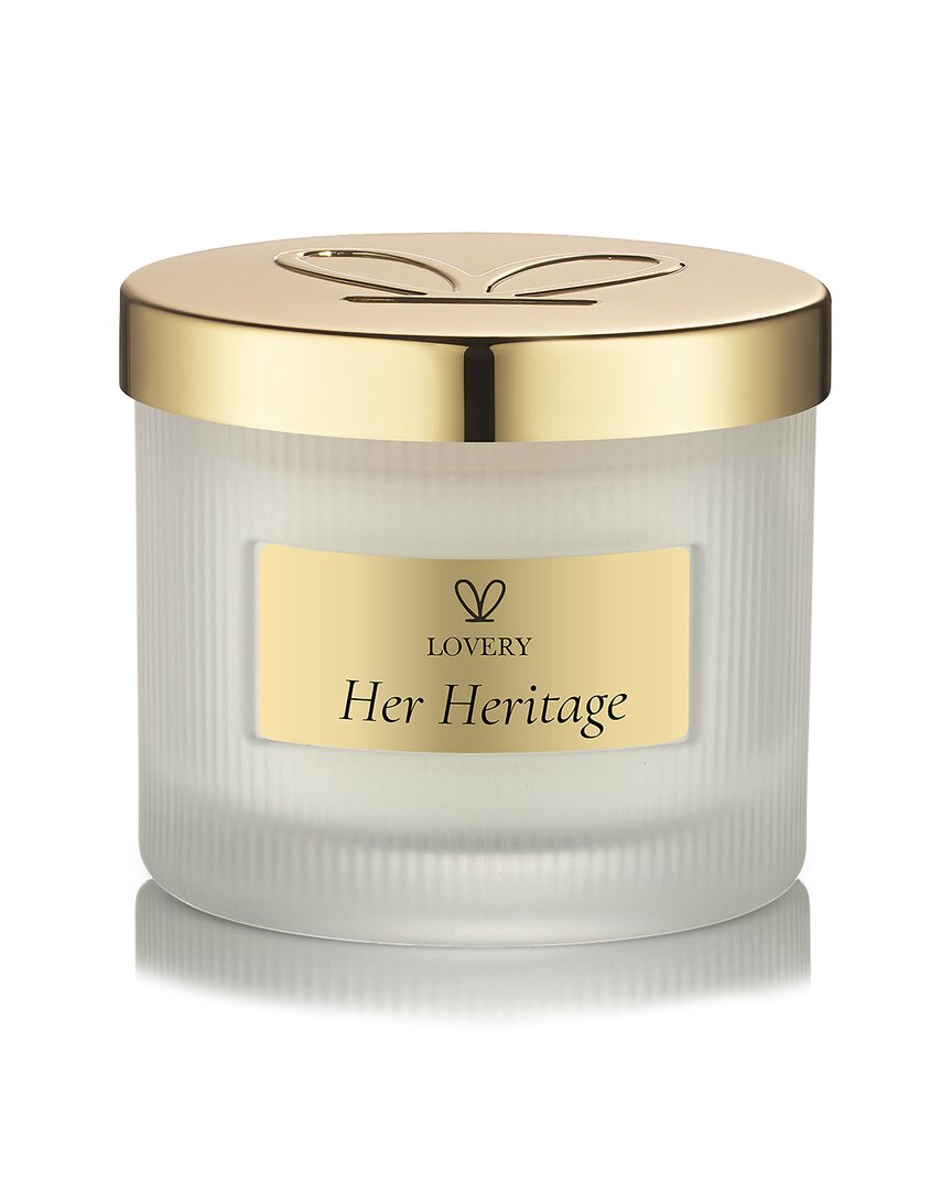 Lovery Her Heritage 4.5oz Luxury Soy Candle In Gold