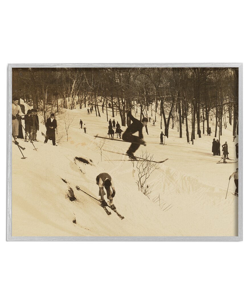 Stupell Vintage Ski Slopes Winter Athletes Sepia Tone Photography By Wild Apple Portfolio Wall Art