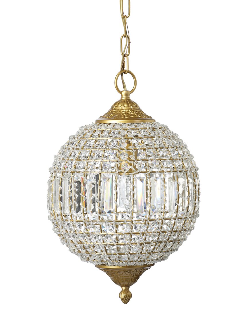 Jamie Young Crystal Orb Pendant In Gold