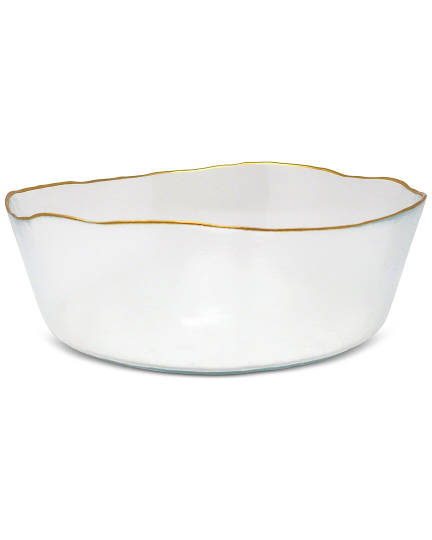 Vivience Organically Shaped Salad Bowl With Border