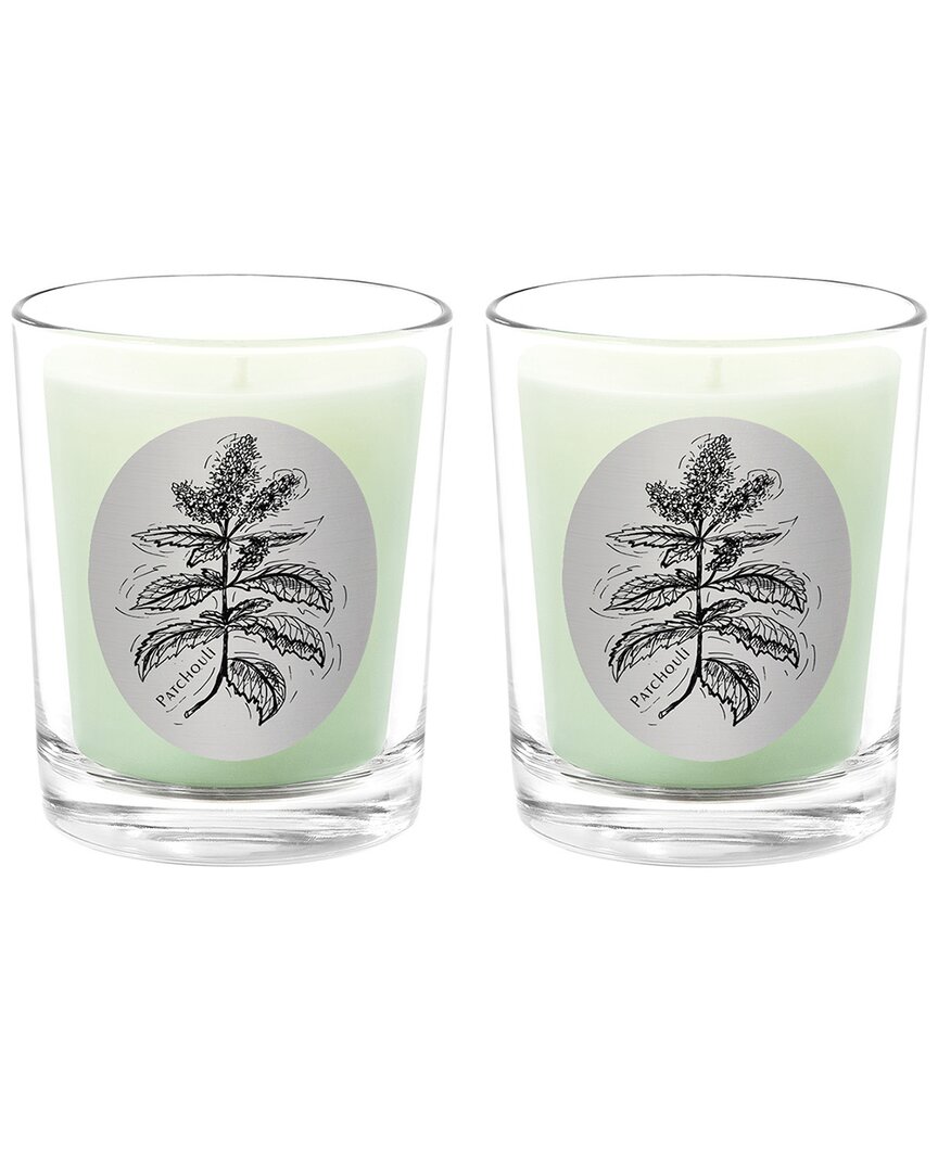 Qualitas Patchouli Two Scented Beeswax Candle Set In White