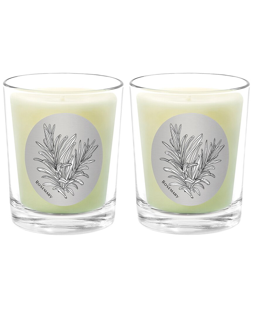 Qualitas Rosemary Two Scented Beeswax Candle Set In White