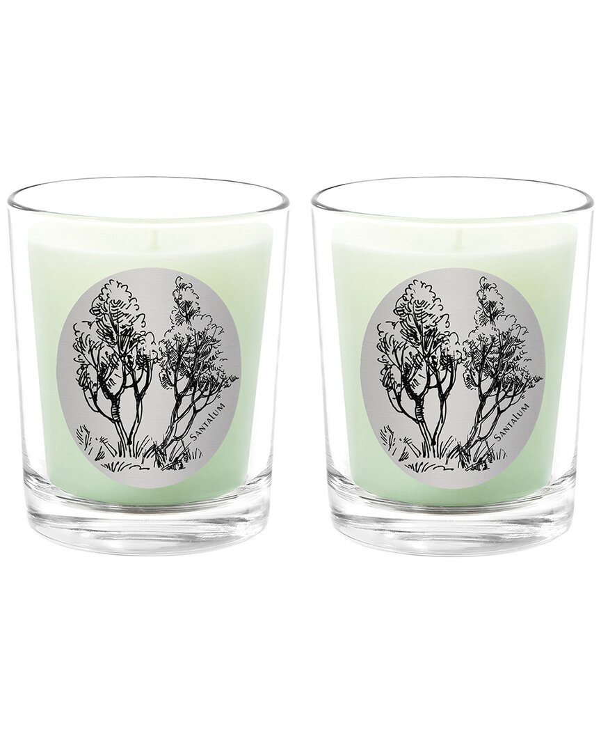 Qualitas Santalum Two Scented Beeswax Candle Set In White