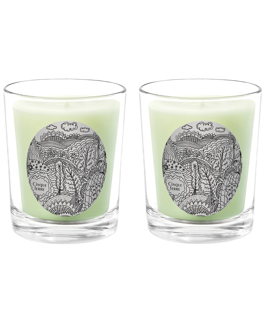 Qualitas Cinque Terre Two Scented Beeswax Candle Set In White