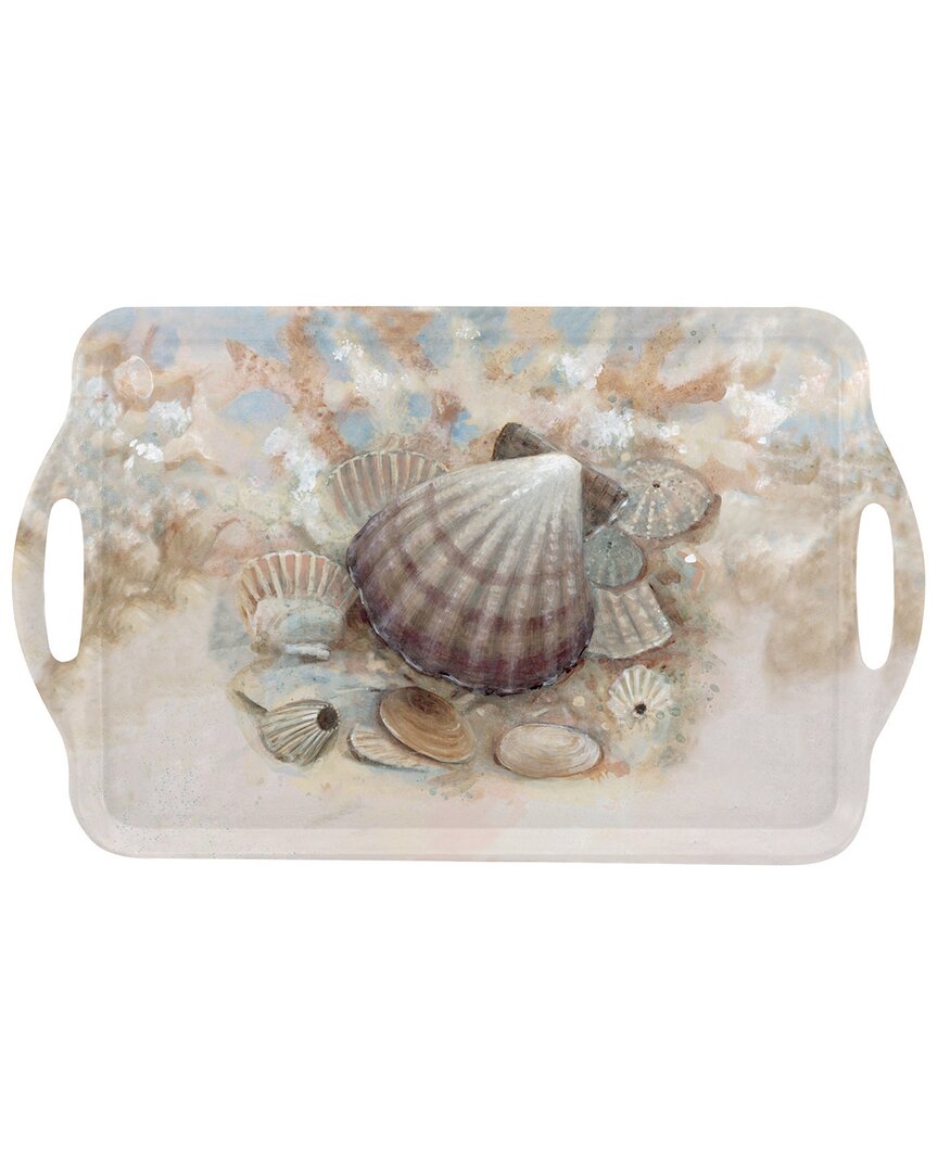 Pimpernel Beach Prize Large Melamine Handled Tray In Multi
