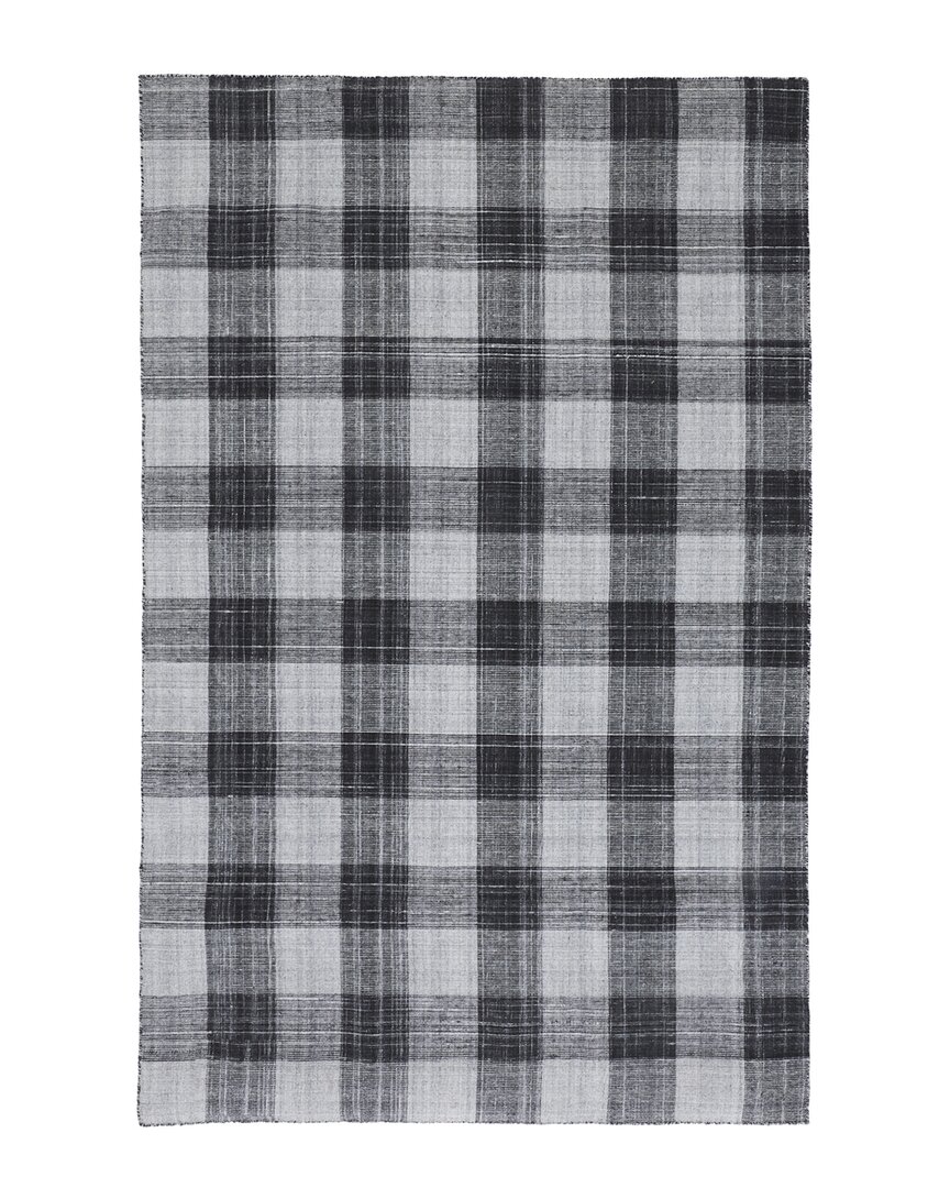 Weave & Wander Moya Transitional Plaid Accent Rug In Black