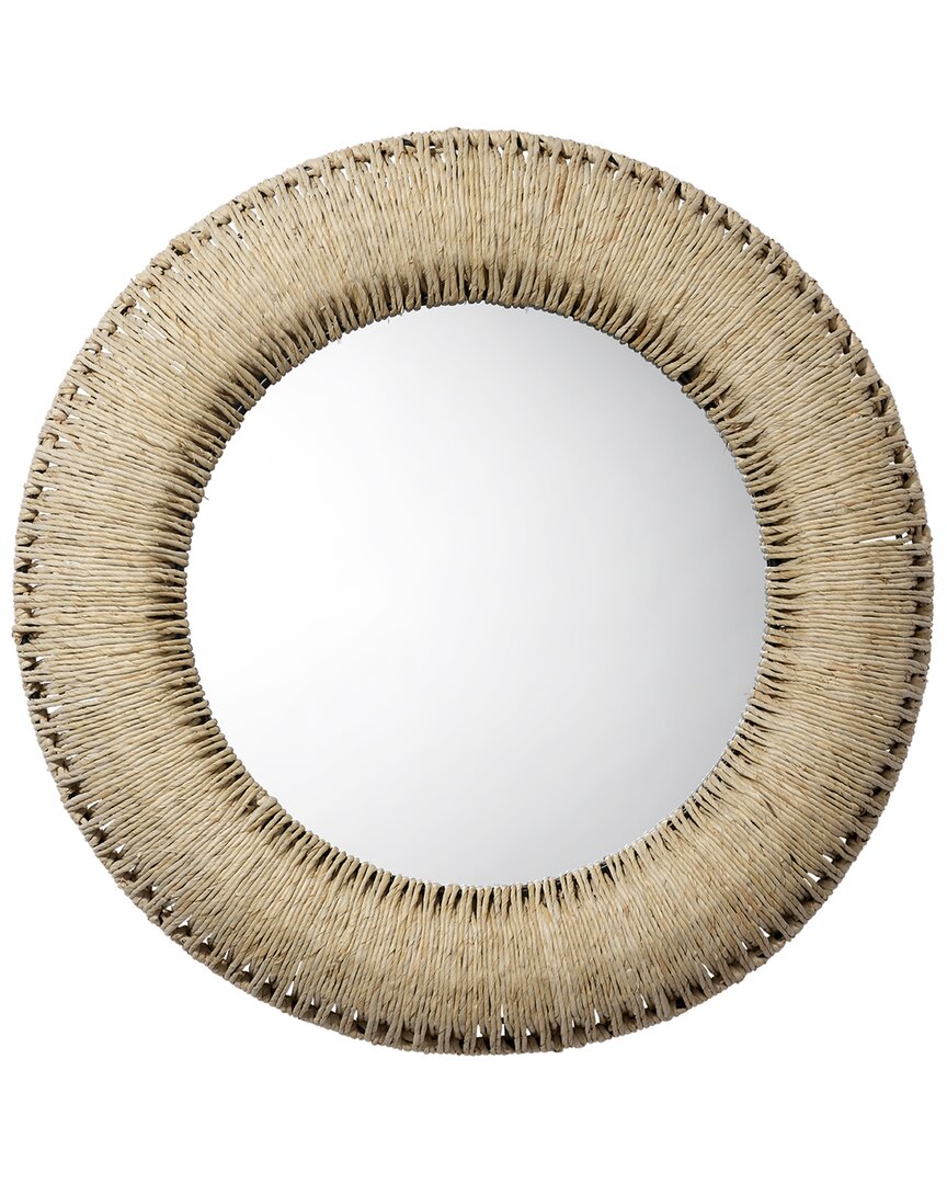 Jamie Young Round Hollis Mirror In Natural