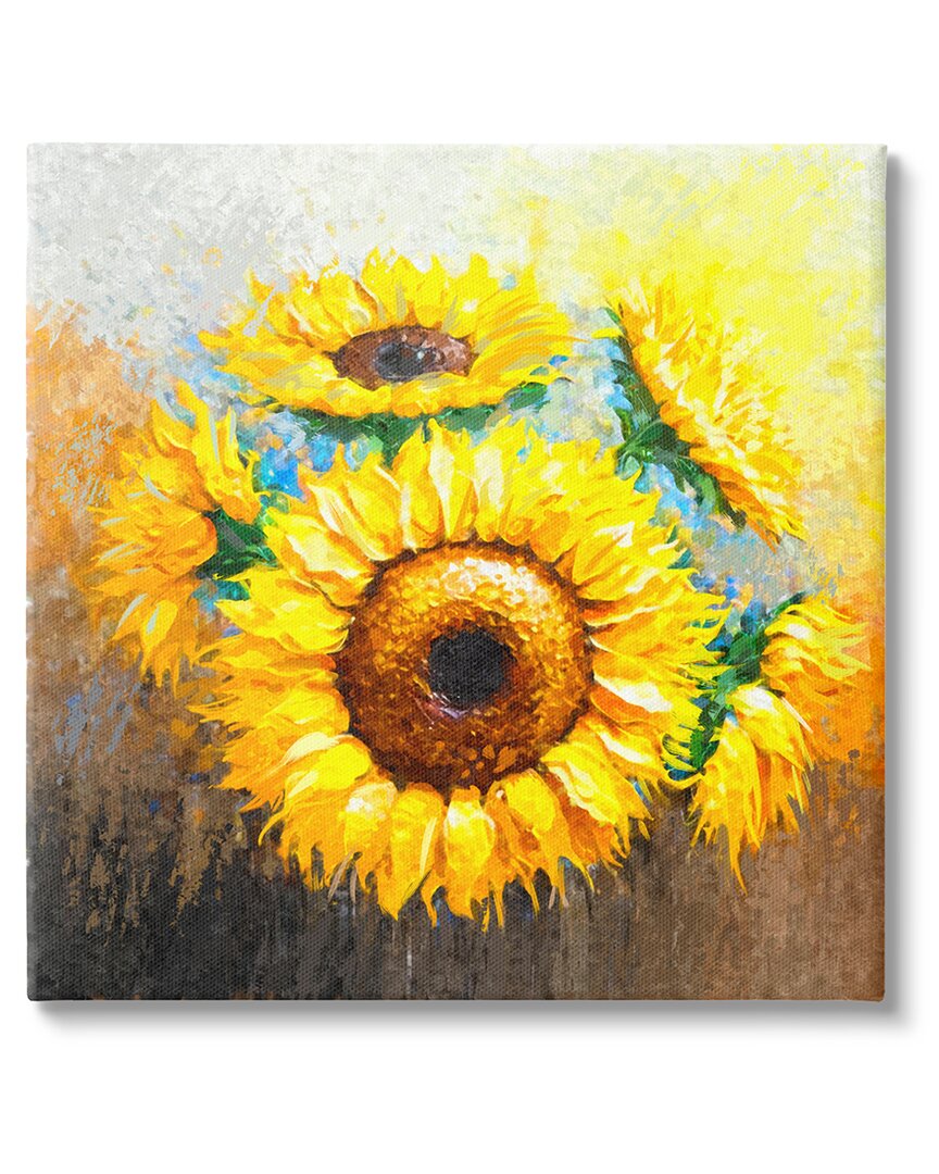 Stupell Vivid Yellow Sunflowers Impressionist Style Canvas Wall Art By Ziwei Li