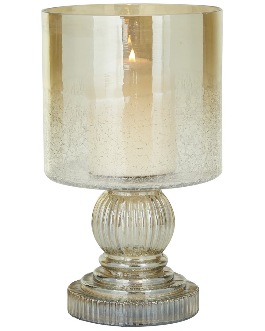 Peyton Lane Traditional Solid Brass Glass Hurricane Lamp