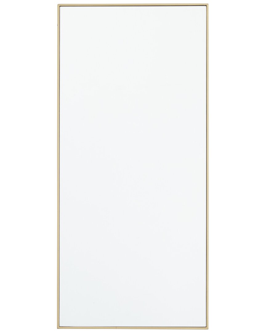 Peyton Lane Contemporary Rectangle Gold Wood Wall Mirror