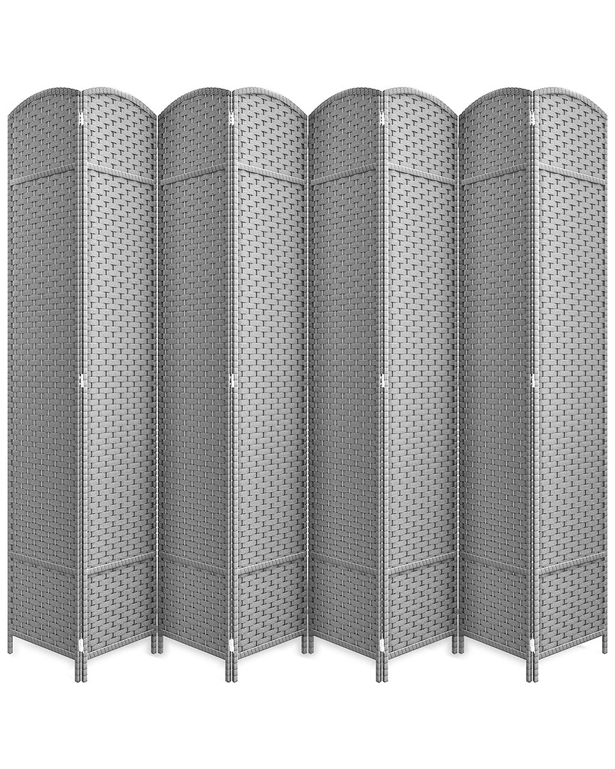 Sorbus 8 Panel Tall Foldable Panel Room Divider In Gray