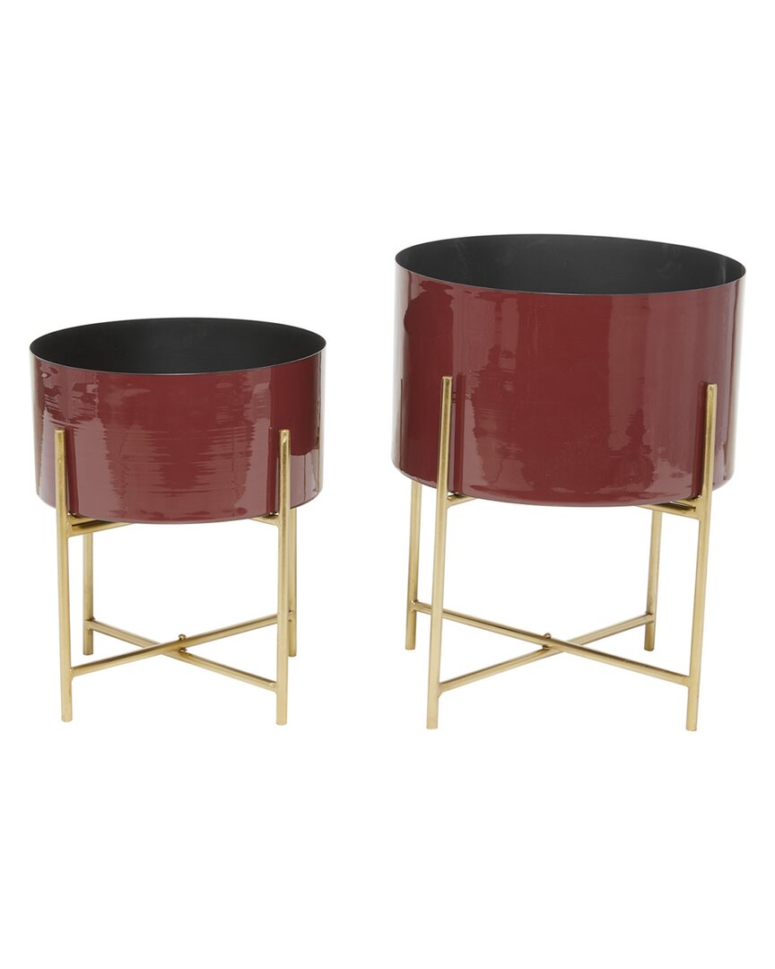 Cosmoliving By Cosmopolitan Red Modern Planter