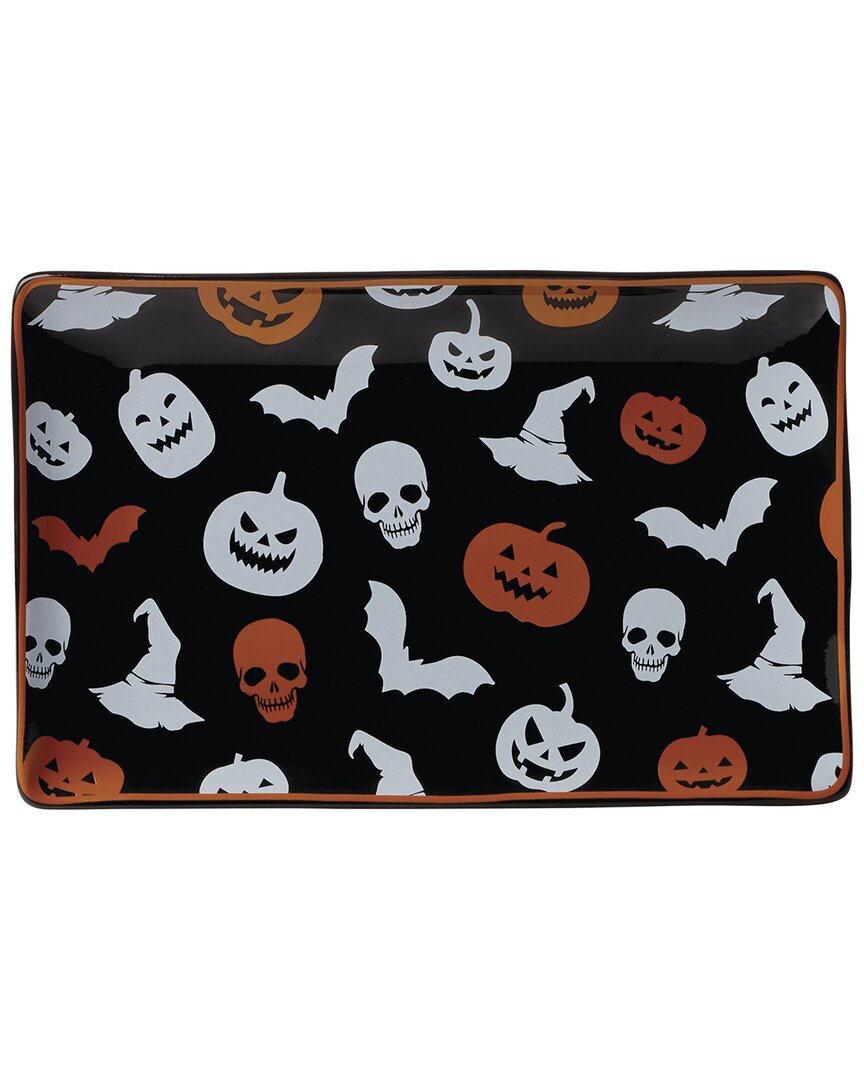Oneida Vintro Halloween Hors D'oeuvres Tray In Black