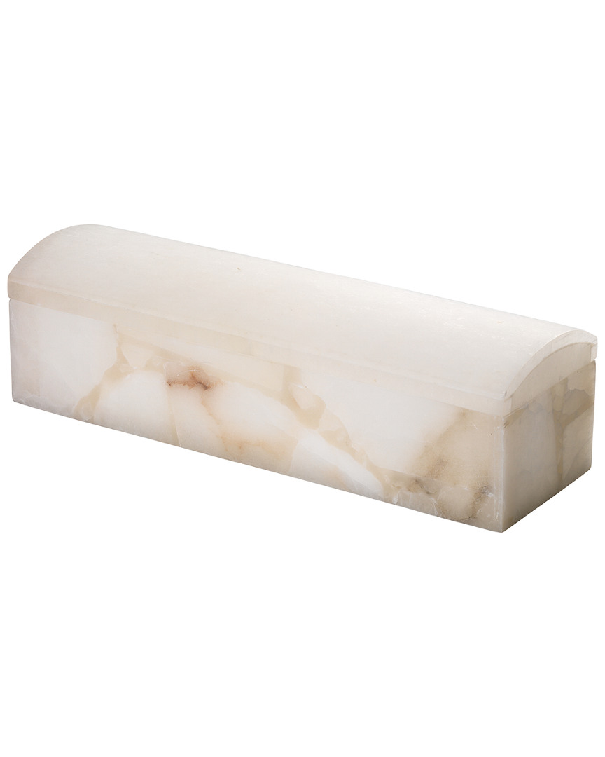 Jamie Young Chester Alabaster Box In White