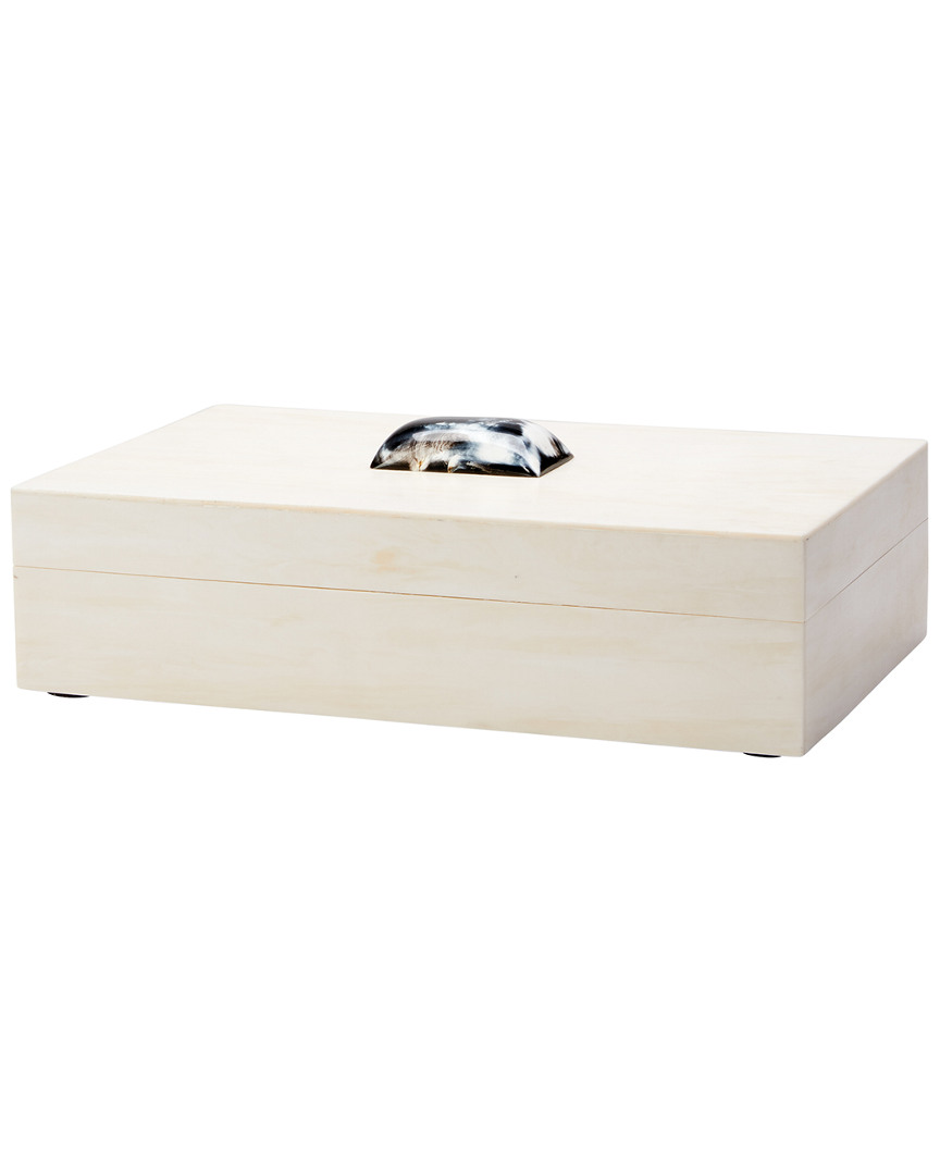 Jamie Young Constantine Large Rectangle Box In Cream