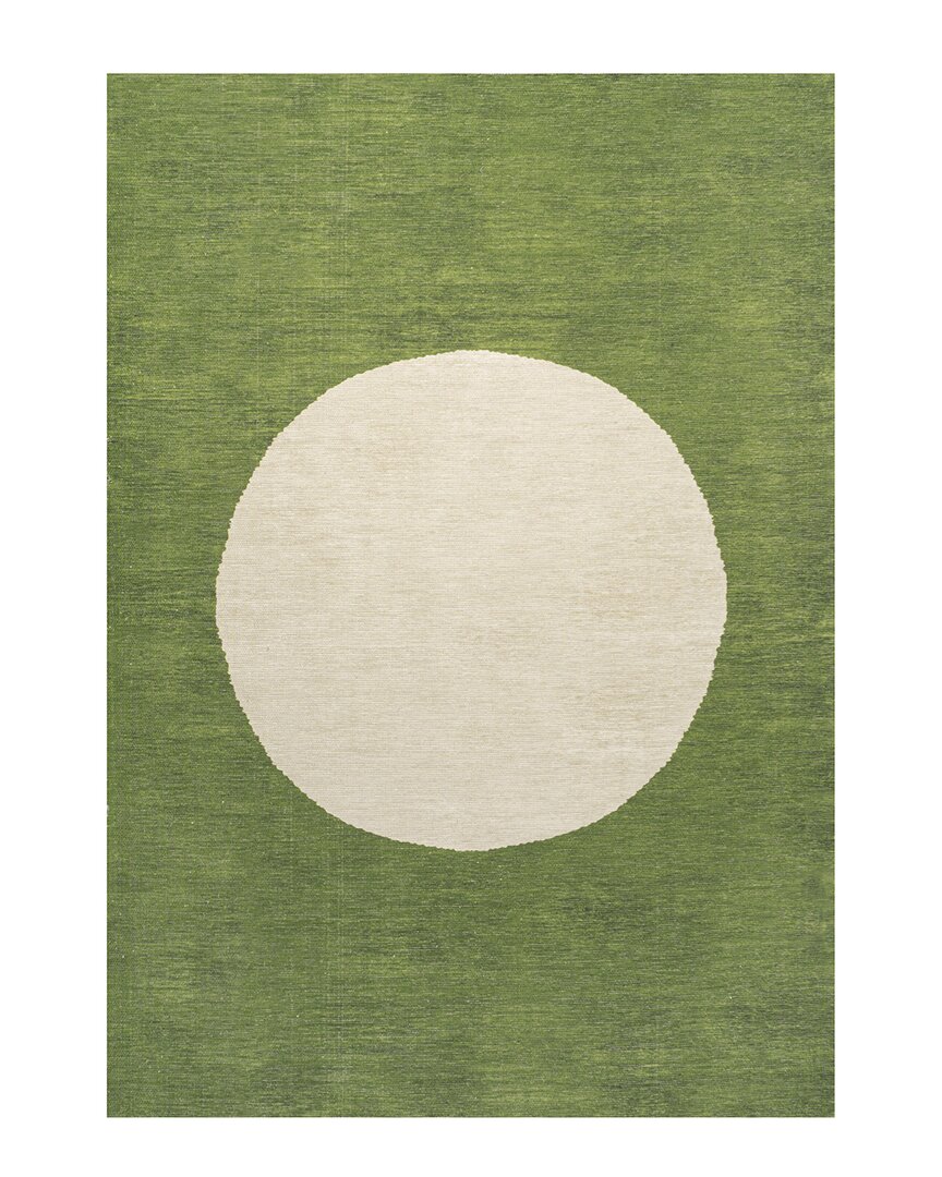 Jonathan Y Designs Cirkel Minimalist Geometric Dot Machine-washable Rug In Olive
